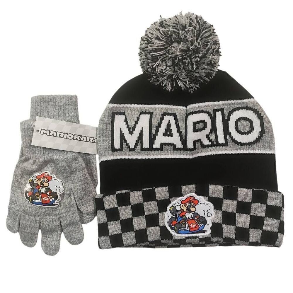 Nintendo Mario kart Hat Glove Set -E
